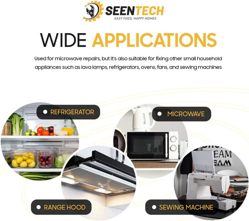 Seentech Microwave Oven Bulbs - Model 8206232A, 125V 40W E17 Base for Under Hood and Lava Lamps