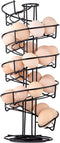 Toplife Spiral Design Metal Egg Skelter Dispenser Rack, Storage Display Rack, Black