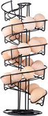 Toplife Spiral Design Metal Egg Skelter Dispenser Rack, Storage Display Rack, Black