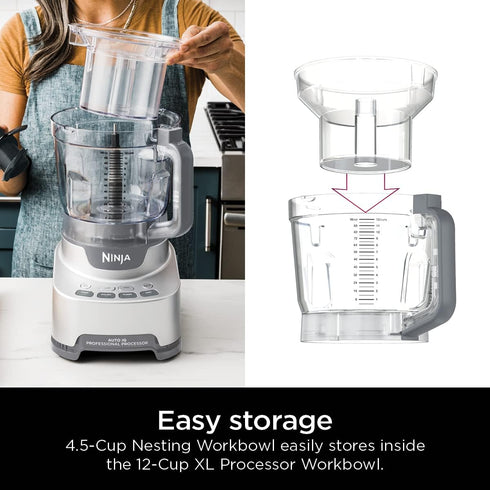 Ninja XSKBWLNBWL Professional XL Food Processor 4.5-Cup Nesting Work Bowl Kit, Compatible with NF701