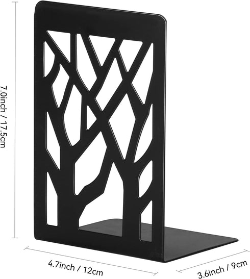 3 Book Ends, Bookends, Bookends for Shelves, Bookend, Book Ends for Heavy Books, Black Metal Book Shelf Holder Home