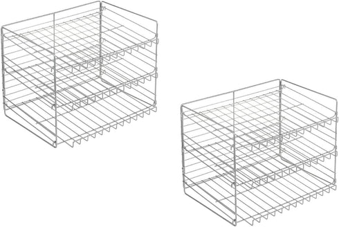 Iron Wire Stackable Chrome Can Rack Organizer