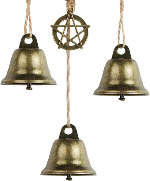 Witch Bells for Door Knob, Handmade Decor for Home Protection, Wiccan Altar Supplies, Positive Attraction, Boho Gift