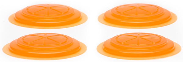 Jarware Set of 4 Orange Jelly/Jam Lids for Regular Mouth Mason Jars
