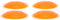 Jarware Set of 4 Orange Jelly/Jam Lids for Regular Mouth Mason Jars