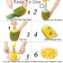 SameTech Easy Kitchen Tool, Stainless Steel Fruit Pineapple Peeler Corer Slicer Cutter