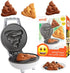 Emoji Poop Mini Waffle Maker - 4" Waffler Iron for Cute Smiley Face Pancakes or Waffles, Electric Non-Stick