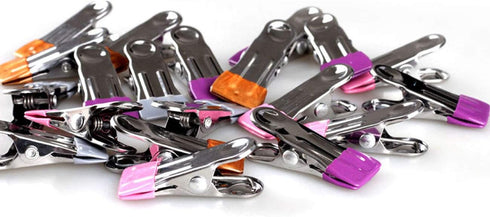 Stainless Steel Clothes Pins, 30 Packs Metal Beach Towel Clips, Heavy Duty Close Pins for Hanging Towel Clamp