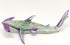 Hammer Shark Figurines - Hand Blown Glass Art Collectible Gift Home Decor (4", Green Yellow)