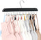 Bra Hanger for Closet, Tank Top Hanger with 20 Hooks Capacity, Foldable Wood Organizer for Dorm & Apartment