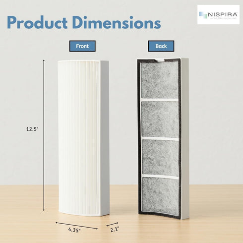 Nispira True HEPA Air Filter Replacement for Envion Therapure Air Purifier Models TPP220, TPP220F, TPP220H & TPP220M (2