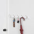 Home Basics Durable 5-Double-Hooks Wall Mounted Hanging Rack (White) for Entry Way or Garage