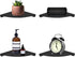 1 Small Floating Corner Shelves Metal Corner Wall Mounted Shelf Curved Corner Hanging Shelving for Bathroom, Kitchen