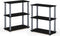 Furinno Turn-S-Tube 3-Tier Compact Shelf, 2-Pack, Black/Grey