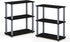 Furinno Turn-S-Tube 3-Tier Compact Shelf, 2-Pack, Black/Grey