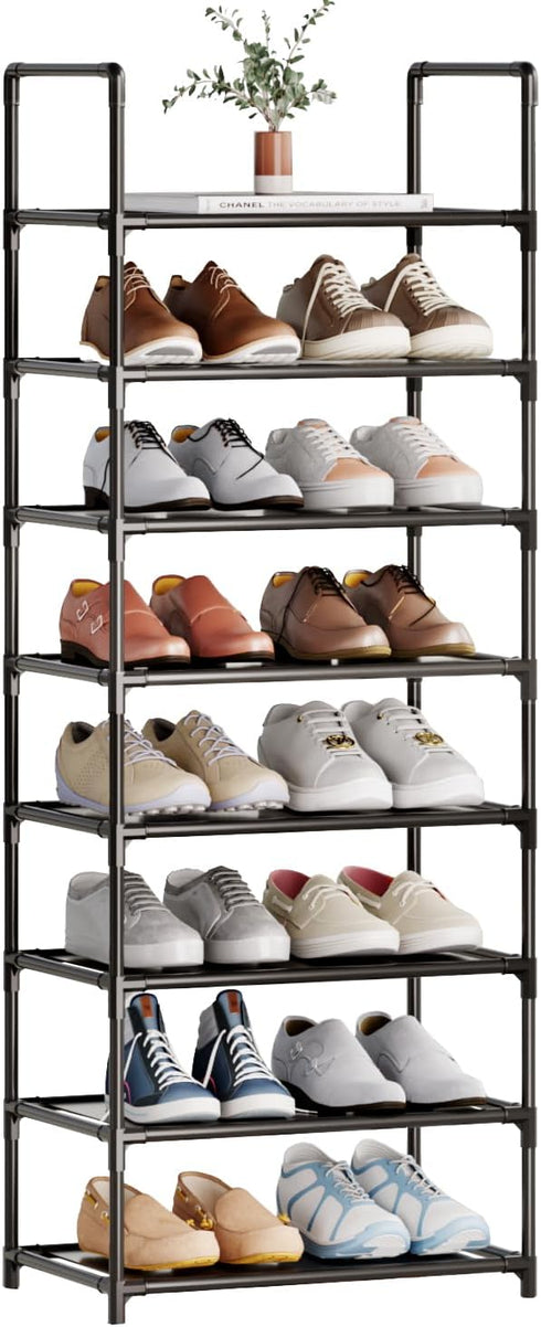 MUAHRCE 8-Tier Closet, (18" W10" D58" Tall Shoe Rack for Entryway, Adjustable Sturdy Durable Shoe Shelf,Narrow Shoe