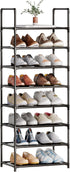 MUAHRCE 8-Tier Closet, (18" W10" D58" Tall Shoe Rack for Entryway, Adjustable Sturdy Durable Shoe Shelf,Narrow Shoe