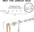 AITEE Acrylic Necklace Holder, Wall Mounted Organizer with 6 Hooks for Jewelry, Best Gifts for Women