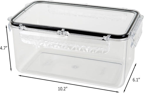 Crystal Lock Airtight Food Storage Containers Set with Lids | BPA-Free Meal Prep Container | Leak-Proof Kitchen Fridge
