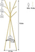 Coat Rack Hat Stand, Free Standing Display Hall Tree, Metal Hat Hanger with 9 Hooks for Clothes, Hats, and Scarves,