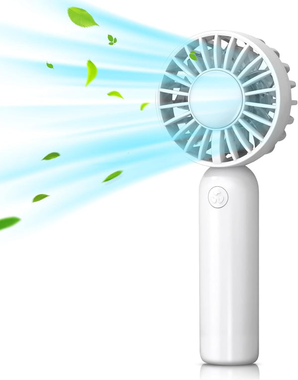 Mini Handheld Fan, Portable Battery Fan with 3 Speed, USB Rechargeable Makeup Eyelash Fan for Women Traveling
