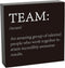 Inspirational Team Noun Wooden Box Sign, Team Definition Teamwork Sign for Office Home Farmhouse Desk Decor, Gifts