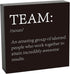 Inspirational Team Noun Wooden Box Sign, Team Definition Teamwork Sign for Office Home Farmhouse Desk Decor, Gifts