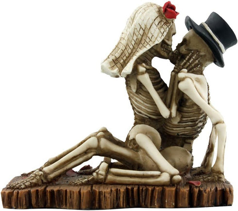 SUMMIT COLLECTION Love Never Dies Passionate Wedding Skeleton Couple Figurine, Resin Decoration