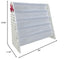 4-Tier UNiPLAY Kids Book Storage Organizer with Sling Book Pockets, Plastic Sling Rack Bookshelf for Playroom, Fits