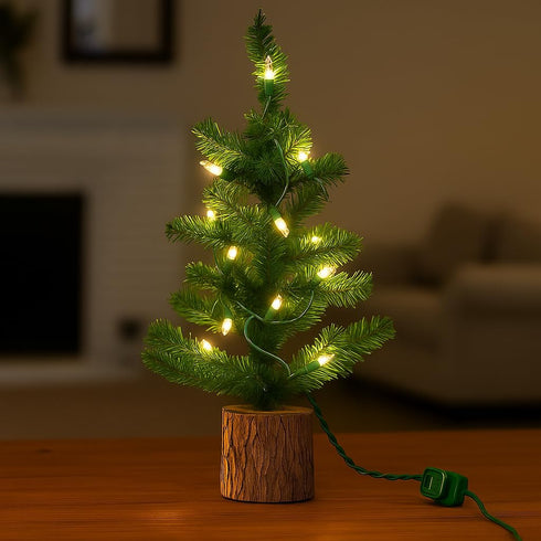 Novelty Lights 8.5 Feet 20 Bulb Clear Mini Light String, Green Wire, Non-Connectable
