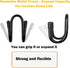 2 Pack Pot Lid Organizer Rack - Black Holder for Cabinet Door/Wall, No Drilling Adhesive Mounted for Kitchen Storage