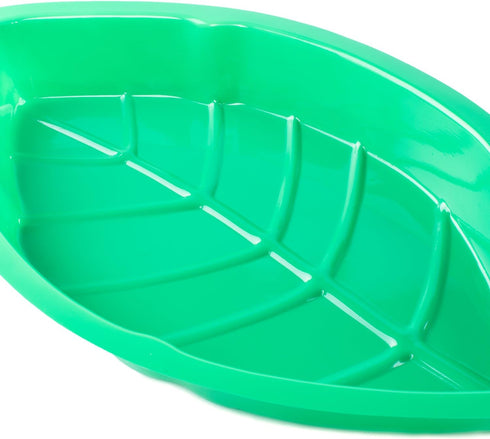 Super Z Outlet Palm Leaf Hawaii Style Food Reusable Snack Tray for Jungle Island Themed Party Decorations (12 Pack,