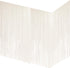 allgala White Tinsel Table Skirt 2-Pack - 29x108 Inch Metallic Foil Fringe Skirts for Party Decoration