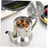 Ciieeo Large Stainless Steel Oil Pot - Cooking Grease Container with Filter Cup for Frying and Sauces