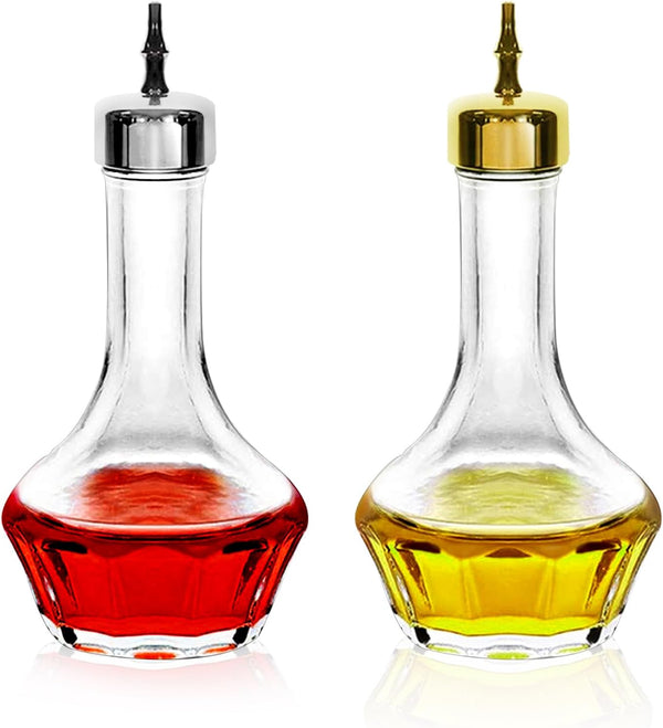 SuproBarware Bitters Bottle Set of 2 Glass Dash Bottle with Dasher Top, 1.7oz Professional Bar Tool for Home Bar