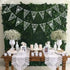Cheerland 4 Pcs White Floral Lace Pennant Banner, Triangle Bunting Garland for Wedding, Bridal Shower, Anniversary Decor