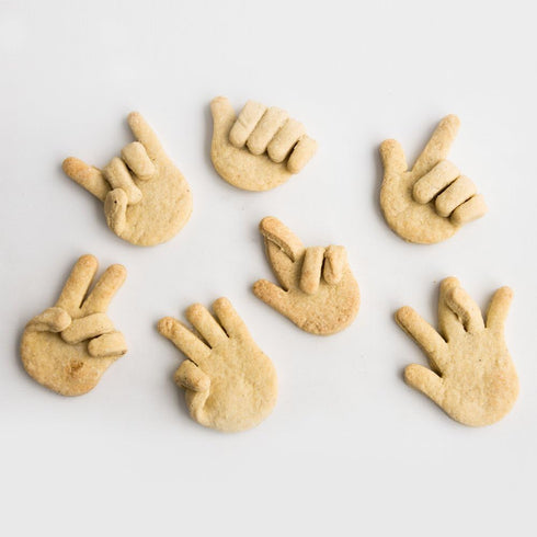 Suck UK Hand Cookie Cutter - Hand Shaped Novelty Cookie Cutter - Plastic Pastry Cutters for Kids - Red