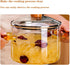 UNOSCHRIM 1.5L Glass Saucepan with Lid, Clear Heat-Resistant Glass Pot for Pasta, Soup, Milk