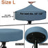 Dia.16-18" Blue-1 Count BUYUE Bar Stool Covers, Luxury Fabric Round Crease-Resistant Stretchy Washable Jacquard