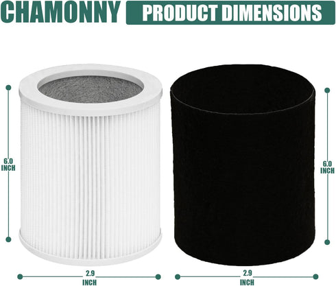 H-HF400-VP Filter Replacement, Compatible with Hunter H-HF400-VP, H-PF400, 1 True HEPA + 4 Pre-Carbon