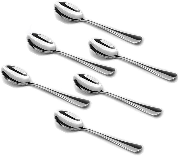 Set of 6 Wesdxc56 Demitasse Espresso Spoons, Mini Coffee Spoon, 4.7 Inches Stainless Steel Small Spoons for Dessert