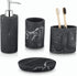 zccz Toothbrush Holder for Bathroom Marble Look, Electric Toothbrush and Toothpaste Holder, Organizer Makeup Brush