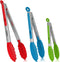 Walfos Silicone Tongs for Cooking, Heat Resistant Kitchen Tongs for Salad, Grilling, Stainless Steel and BPA Free