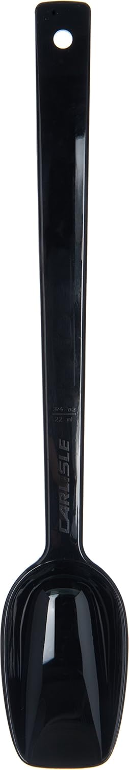Carlisle FoodService Products Plastic Solid Spoon, Black, 10 Inches, Pack of 12