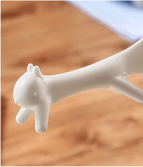 3 Piece Non-stick Rice Spoon Set, Creative Household Kitchen Tools, Lovely Squirrel Shape, Gray, White, Orange