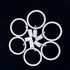 Set of 14 White Iron Metal Curtain Rings with Clips, Drapery Hooks, 1.25 Inch Interior Diameter for Hanging Curtains
