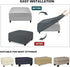 NeColorLife Ottoman Cover Square Large Ottoman Slipcover Stretch Footrest Stool Covers Furniture Protectors Washable