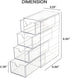FABROK Clear Hair Accessory Organizer Box - 4 Drawer Compact Storage Set for Cosmetics, Glasses, Stationery, Stackable