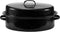 JY COOKMENT 18” Granite Roaster Pan with Domed Lid, Oval Turkey Roaster Pot for Turkey, Chicken, Lamb, Dishwasher Safe