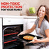 Oven Liners for Bottom of Oven Silver (2-Pack) with Oven Rack Shields (2-Pack), Large Oven Mat, Reusable & Heat